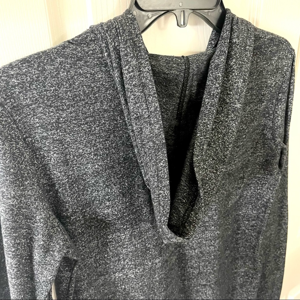 Lee Kid’s Sweatshirt With Hoodie Lightweight Charcoal Black L 14/16 Cotton Blend - Picture 7 of 15